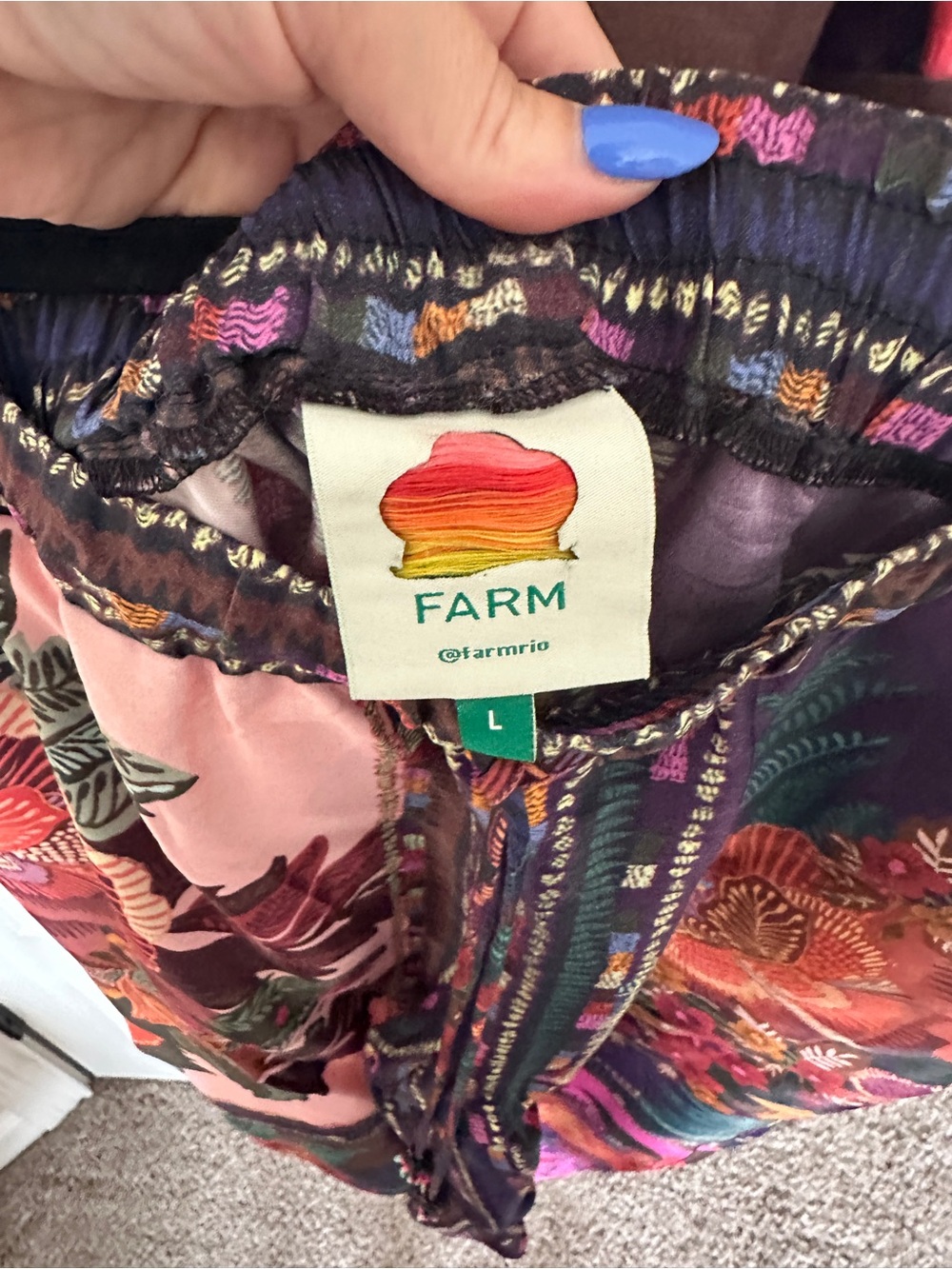 FARM Rio Pink & Purple Floral Wide-Leg Pant and top - Picture 5 of 8